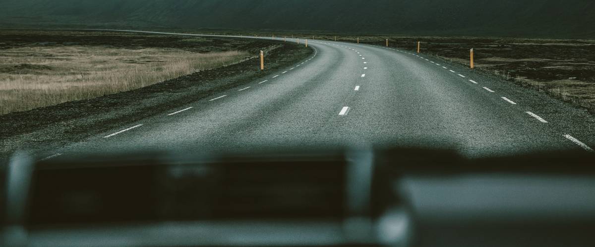 view from drivers seat of car